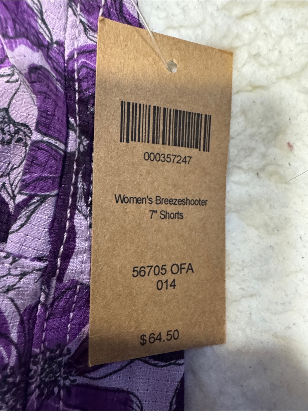 Duluth Trading Co Purple Floral Women's Shorts - Picture 4 of 5